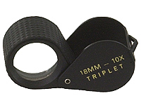 Gemological Tools Loupe 10x Rubber-Grip Black 5146