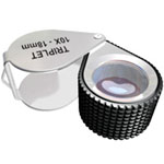 Loupe 10x Rubber-Grip Chrome 