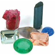 Natural crystals, facet gemstones, loose gemstones, gemstone parlces, cabbing rough and great selection of Alexandtite, Tanzanite, Tourmaline and Sapphire loose gem stones